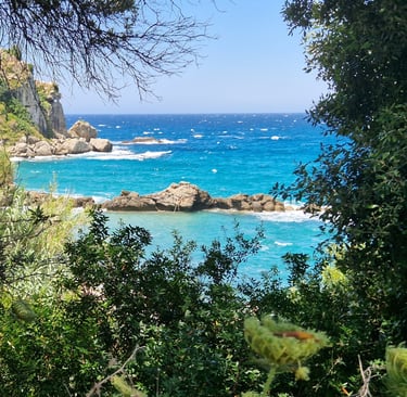Walk to Agios Gordios Beach Corfu Villa Olivia Pentati