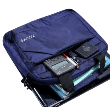 a laptop case with a laptop and a cell phone pocket to keep multiple things inside