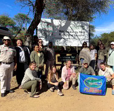 Students and Staff at Khama Rhino Sanctuary