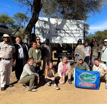Students and Staff at Khama Rhino Sanctuary