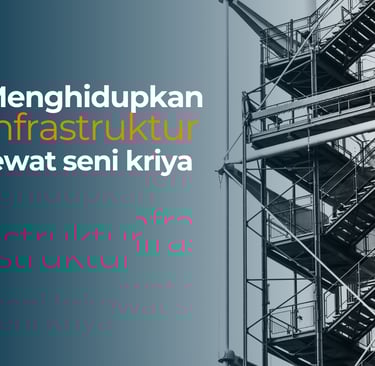 Instalasi kerangka patung tembaga dan patung kuningan