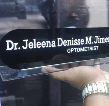 Black Acrylic Optometrist Desk Nameplate