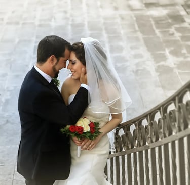 una sposa e uno sposo a Ragusa Ibla