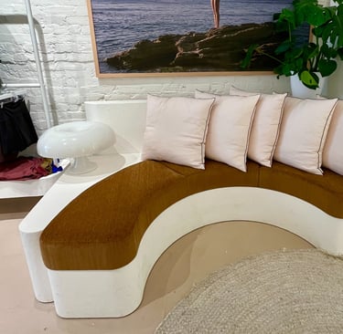 custom cushions with Knoll fabric for Toronto boutique