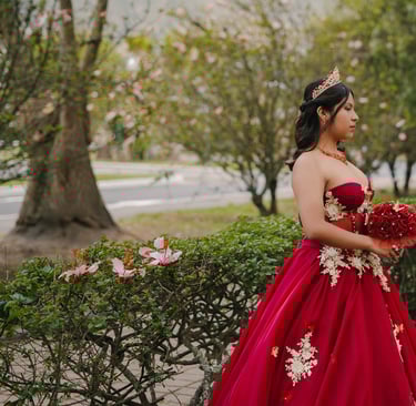 Sesión de fotos para quince añera en Quito, Mitad del Mundo