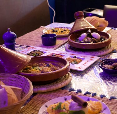 Tajines marocains traditionnels faits maison au restaurant Majorelle à bordeaux.