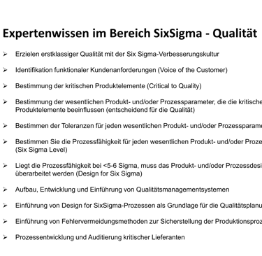 Operational Excellence with Six Sigma quality