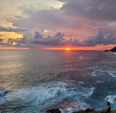 Puesta de sol en Punta cometa Mazunte