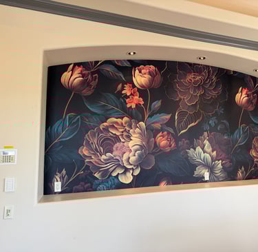 Wallpaper installation project in Gilbert, AZ