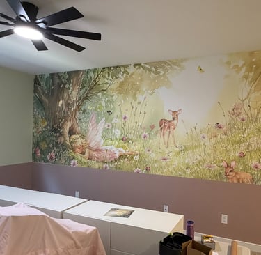 Wallpaper installation project in Phoenix, AZ