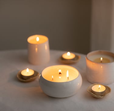 Customized scented candles with  and 3 wick