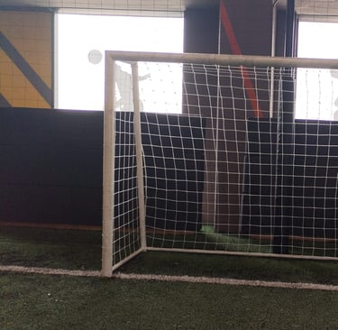 Porteria de futbol con malla deportiva