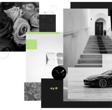 Editorial vision board image representing luxury goals and future digital CEO identity.