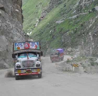 roads through the mountains, Himachal Pradesh, India
