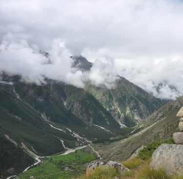 on the slopes of Kinnaur Kailash, Sangla Valley, Himachl Pradesh, India