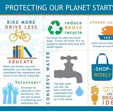a poster of how to protect our planet