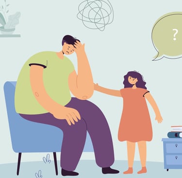 depressed parent and daughter