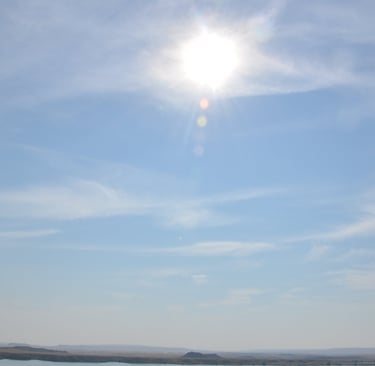 Boyson Reservoir, solar eclipse, Wyoming, America