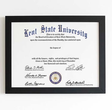 Kent State University Diploma