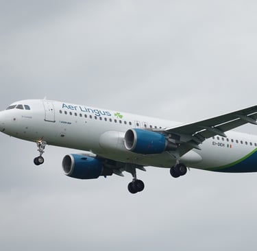 Aer Lingus A320-200 EI-DEH St Conleth on short finals to FRA/EDDF. 