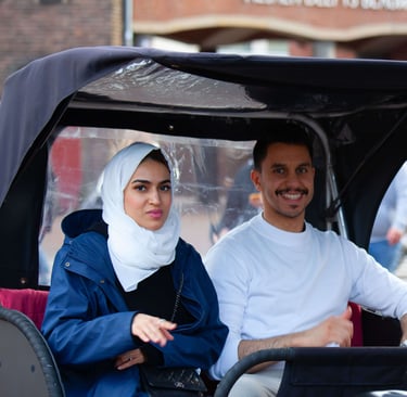 manar and ali from dubai on bike taxi