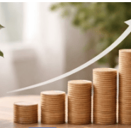 a planter with a plant in front of a plant