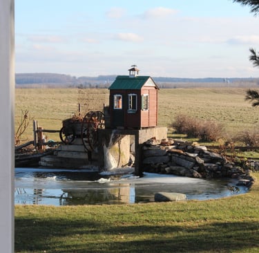 lac artificiel et paysagement pour maison