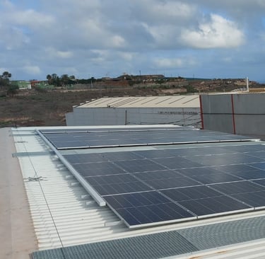 a solar paneled roof with solar panels installed on a roof
