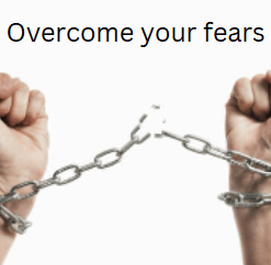A man breaking chain, a symbol of overcoming fear and moving towards empowerment.