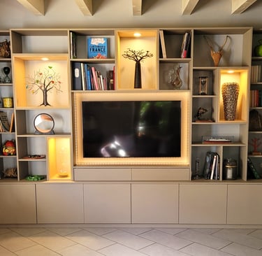 bibliothèque sur mesure. Allèves