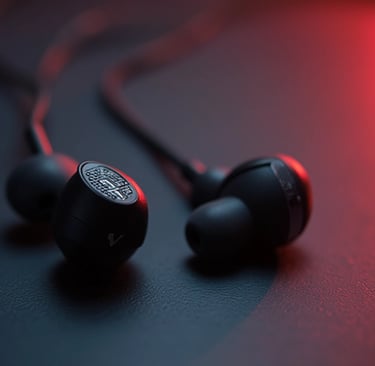 Fone in-ear sem fio para monitoramento ao vivo em shows e gravações