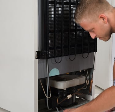 a man in a blue overalls and a blue overall overalls, a blue