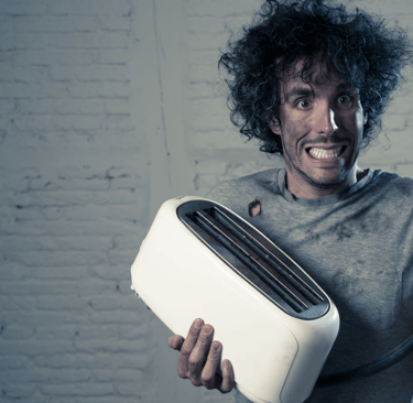 a man with a knife and a knife in his hand