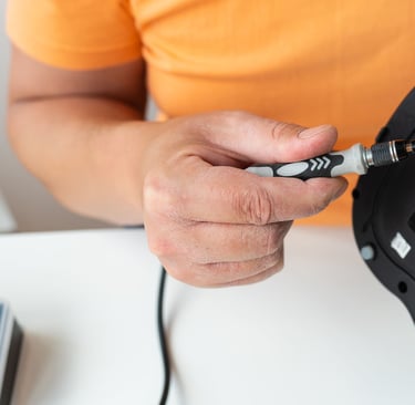 a man is holding a guitar and a guitar
