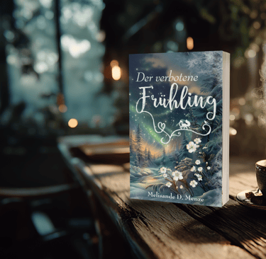 a book cover of a book with a cup of coffee