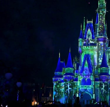 The Frozen Holiday Surprise (Magic Kingdom) - castle view