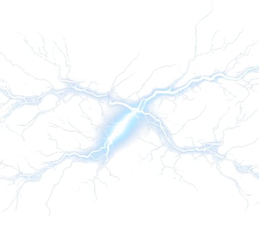 A blue lightning flash
