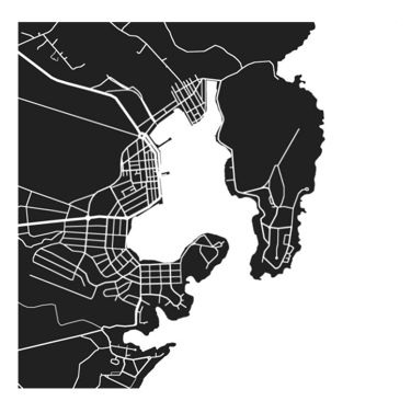 MAPA BLANCO Y NEGRO DE PORTOCOLOM