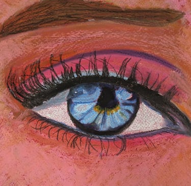 Pastel eye drawing. Learn to draw art course Milton Keynes