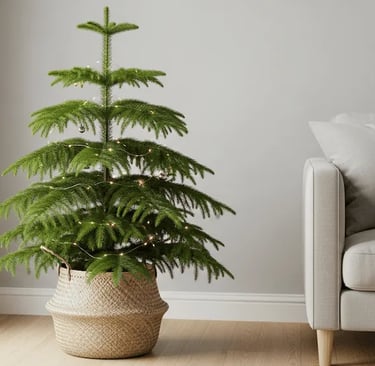 El Clásico pino de Norfolk, ese que todos adornamos en navidad y que es muy duradero