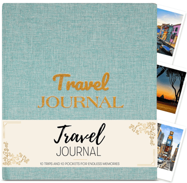 a travel journal with a photo
