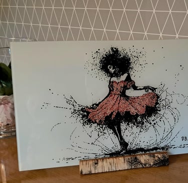 a painting of a woman in a dress