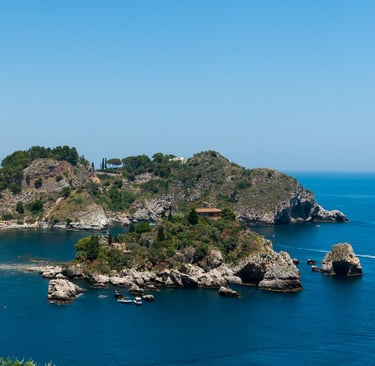  a small island in the middle of the jonic sea