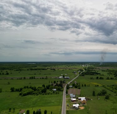 a view of the BMC farm from above, May 2024