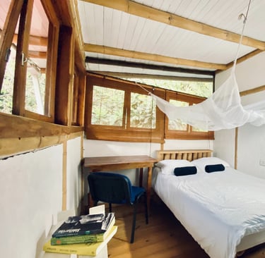 doble cama en Casa Yoga Minca