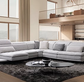 a living room with a couch and a coffee table