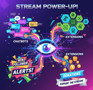 chatbots, alerts and extensions on twitch