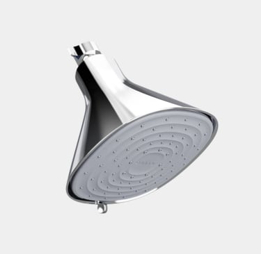 Canopy filtered shower head for hard water and hair growth chrome finish.