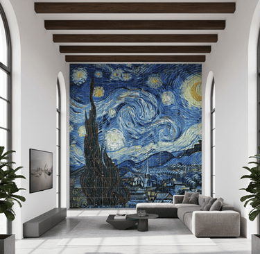 noche estrellada de van gogh en azulejos personalizados