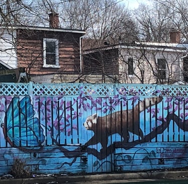 Mural on fence Riverdale area